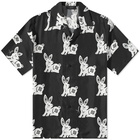 AMIRI Men's Rabbit All Over Bowling Shirt in Black/White