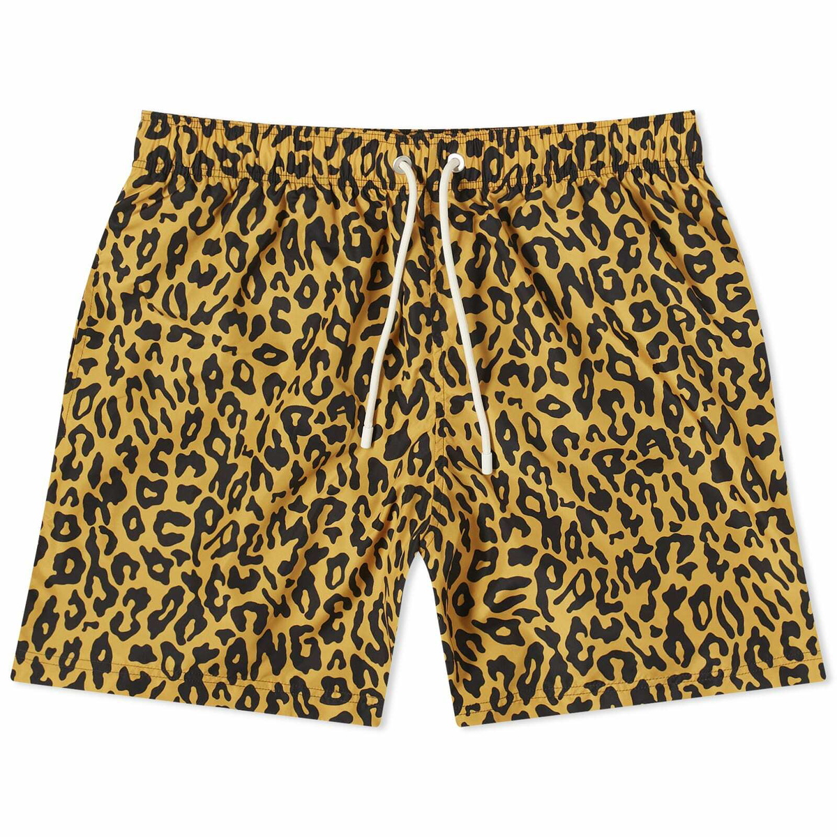 Palm Angels Men's Leopard Swim Shorts in Orange