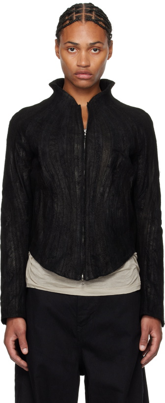 Photo: Julius Black Warped Leather Jacket