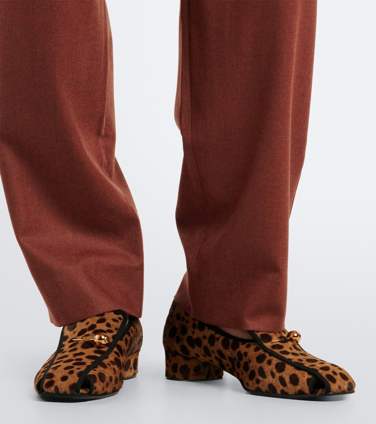 Blazé Milano Fox wool and cashmere straight pants