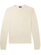 RALPH LAUREN PURPLE LABEL - Mulberry Silk and Linen-Blend Sweater - Neutrals - XL