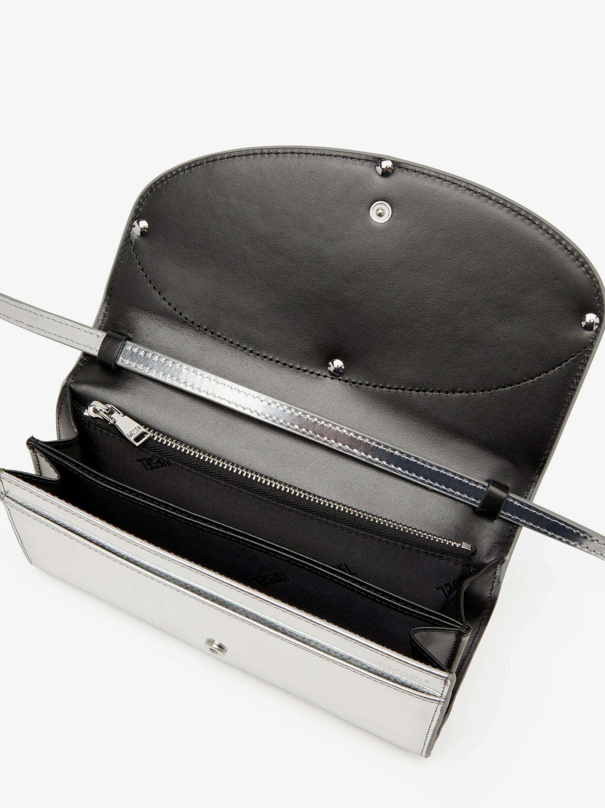 Diesel Shoulder Bag Silver Womens Diesel