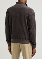 Oliver Spencer Half-zip Corduroy Sweatshirt Purple