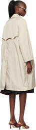 Nothing Written Beige Urban Nylon Trench Coat