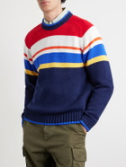 Noah - Striped Organic Cotton Sweater - Blue