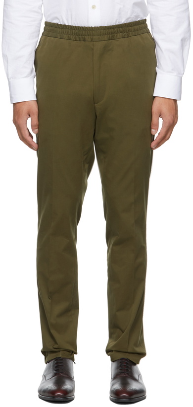 Photo: Paul Smith Green Organic Cotton Elasticized Waistband Trousers