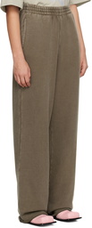 We11done Khaki Embroidered Lounge Pants