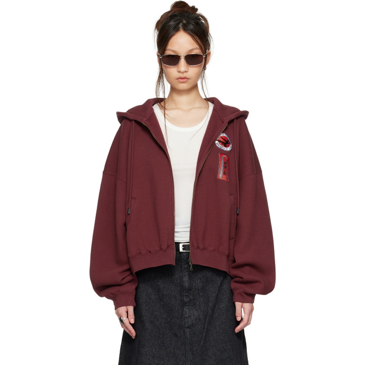 Photo: LU'U DAN BRUCE LEE x LỰU ĐẠN Burgundy Zip Hoodie