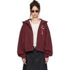 LU'U DAN BRUCE LEE x LỰU ĐẠN Burgundy Zip Hoodie