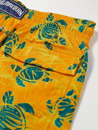 Vilebrequin - Moonrise Straight-Leg Mid-Length Printed Swim Shorts - Yellow