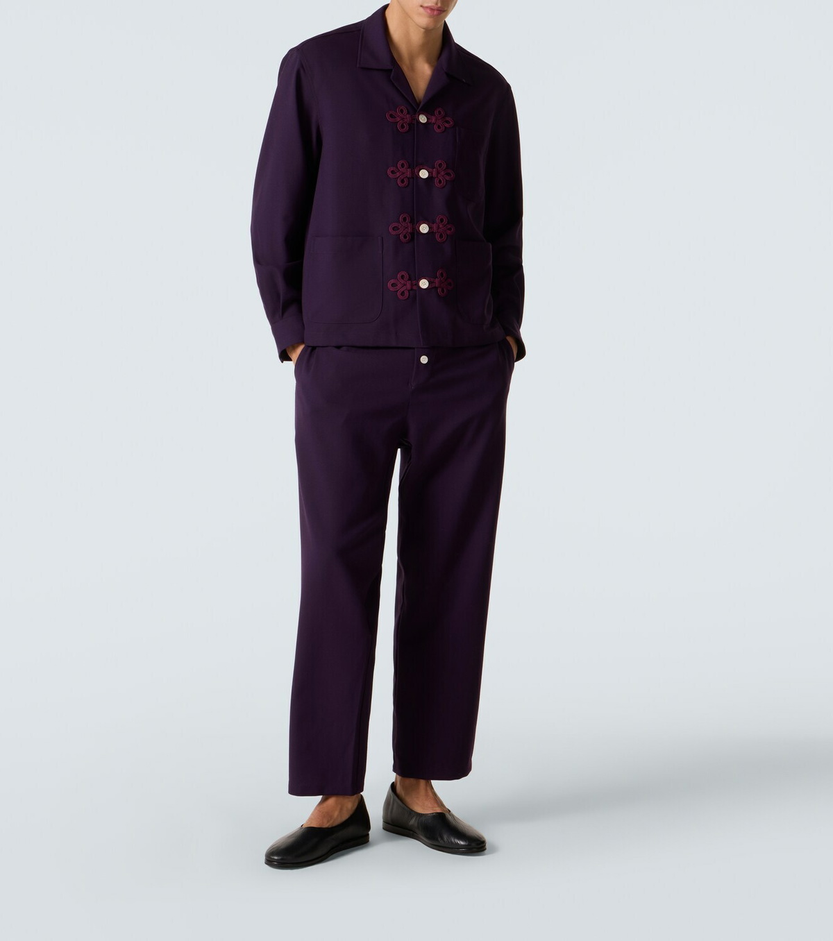 Bode Astor wool wide-leg pants