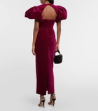 Rasario Cutout velvet midi dress