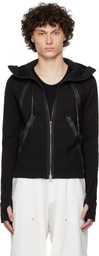 CARNET-ARCHIVE Black Armature Slim Zip-Up Hoodie