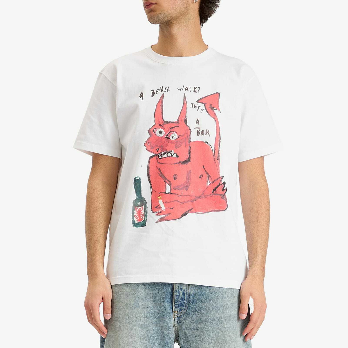 Endless Joy Men's Devil T-Shirt in White