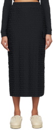 SUNNEI Navy Overlapped Midi Skirt