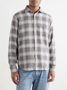 Hartford - Paul Checked Cotton and Lyocell-Blend Flannel Shirt - Brown