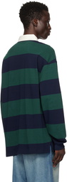 Uniform Bridge Green & Navy Striped Polo