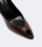JUDE Icon leather peep-toe pumps