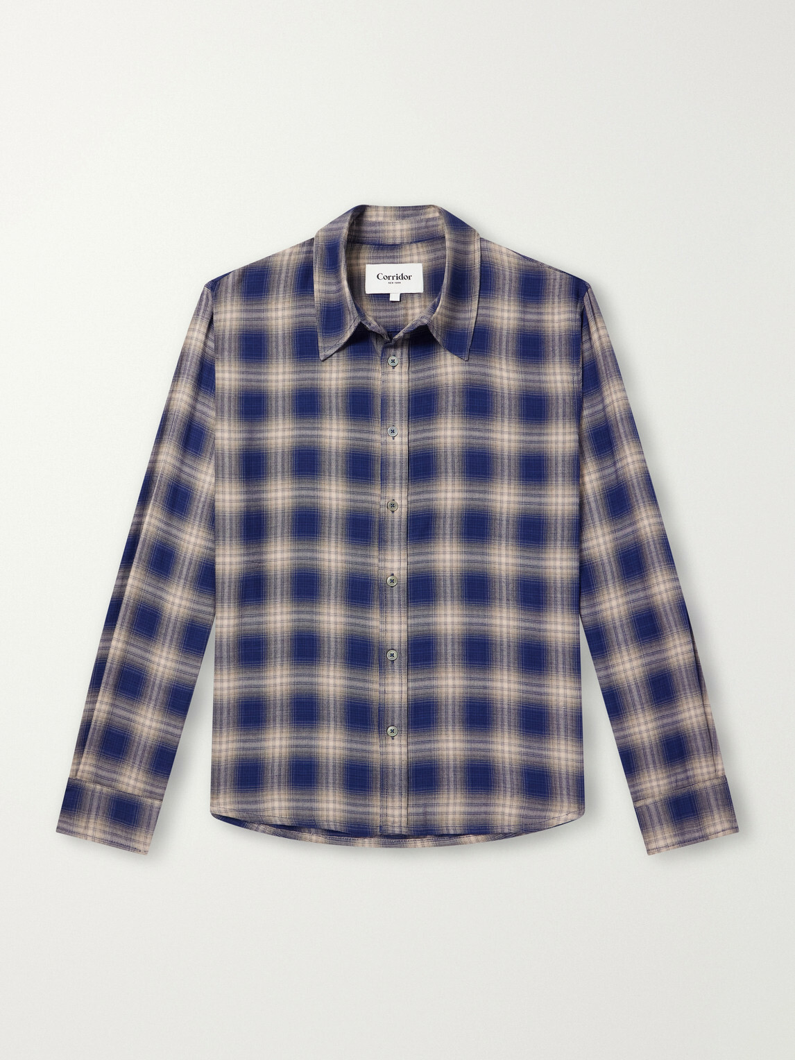 Corridor - Mirabelle Checked Rayon Shirt - Blue
