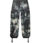 Off-White - Embellished Tie-Dyed Cotton-Ripstop Cargo Trousers - Gray