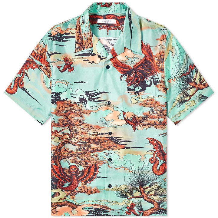 Photo: Givenchy Winged Beast Silk Hawaiian Shirt