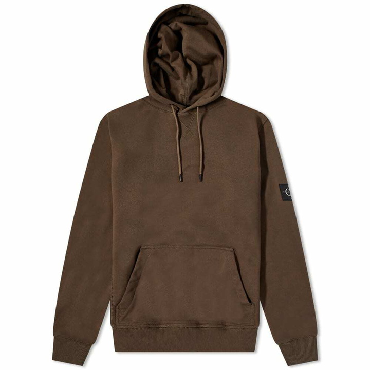 Photo: Calvin Klein Men's Monogram Sleeve Badge Hoody in Black Olive