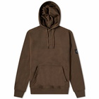 Calvin Klein Men's Monogram Sleeve Badge Hoody in Black Olive