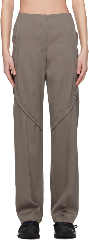 Photo: Kiko Kostadinov Gray Seneca Tailored Trousers