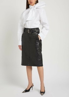 Saint Laurent Scarf-effect Cotton-poplin Shirt White