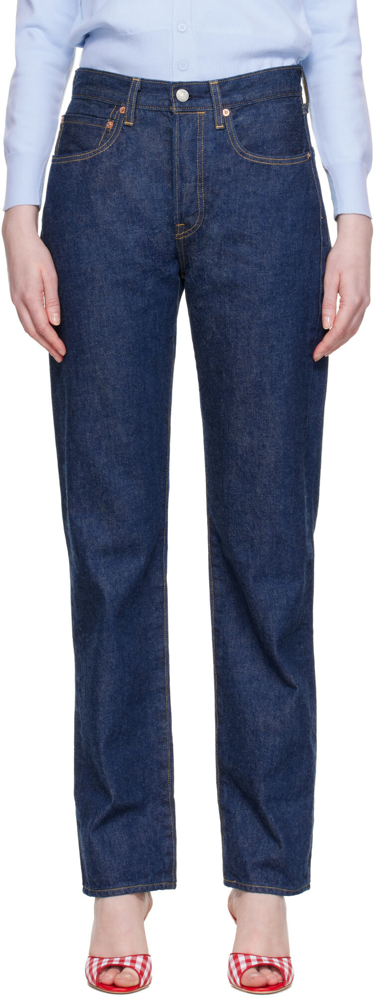 Levi's Navy '70s 501 Jeans