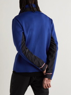 Moncler Grenoble - Logo-Appliquéd Fleece and Tech-Jersey Zip-Up Jacket - Blue