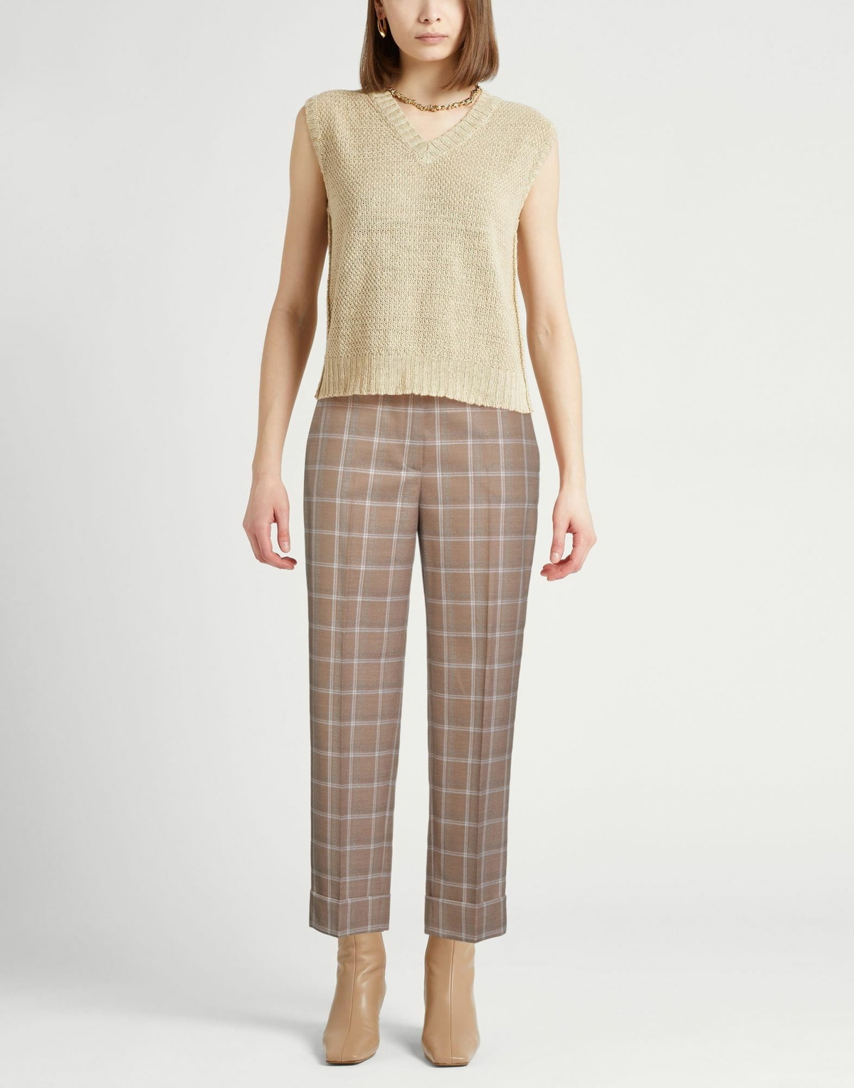 Peserico Womens Pants Camel