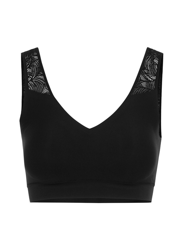 Photo: Chantelle Soft Stretch Lace-trimmed Bralette Black
