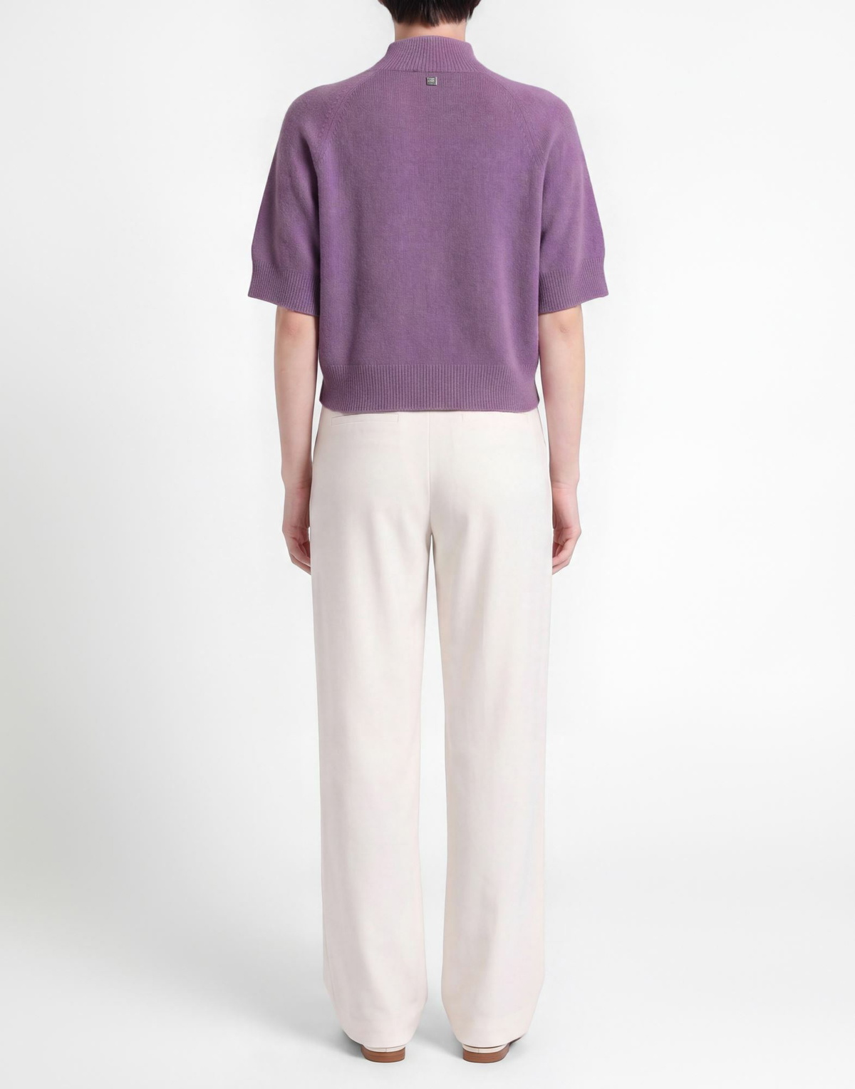Manila Grace Womens Turtleneck in Lilac