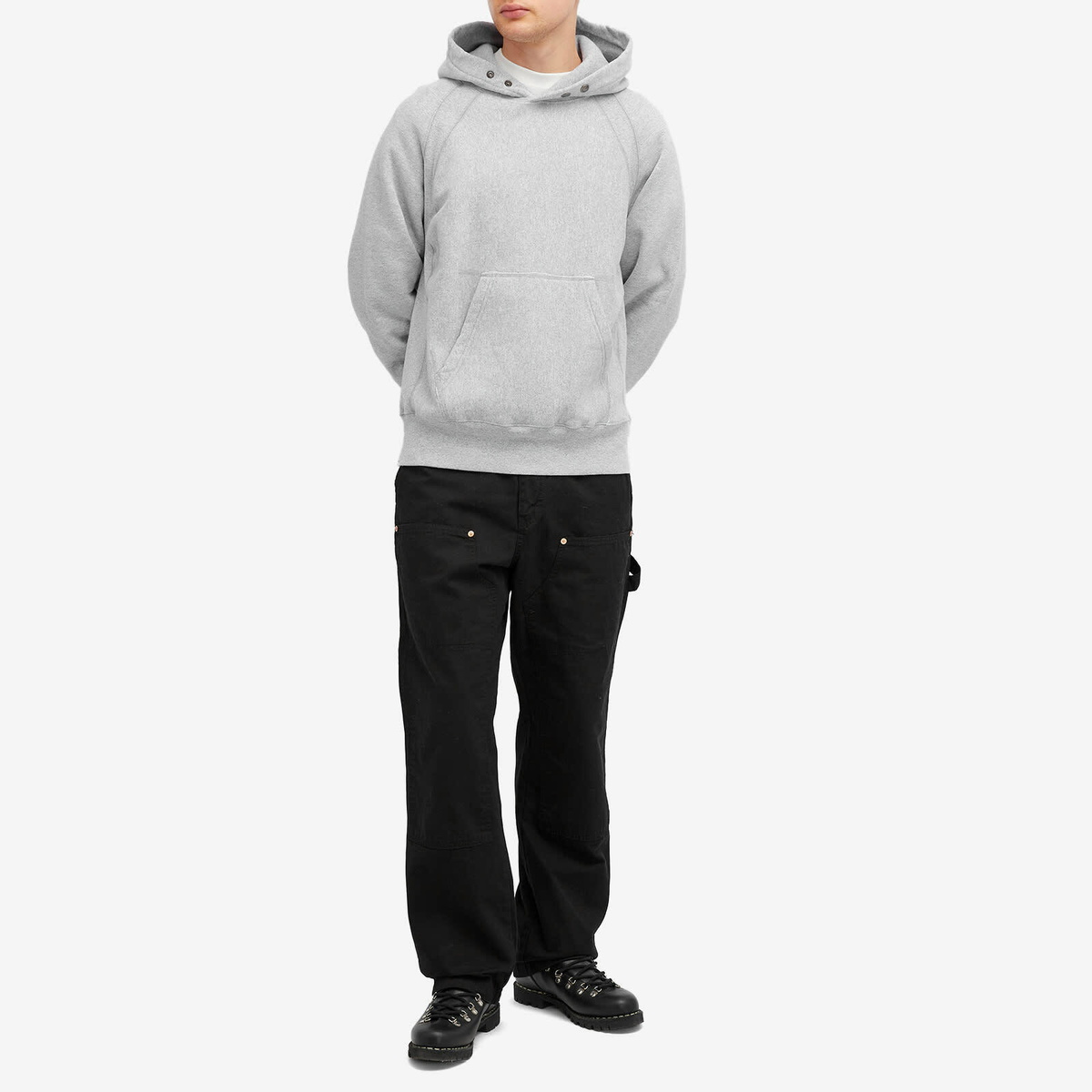 Engineered Garments Men's Raglan Hoodie in Grey