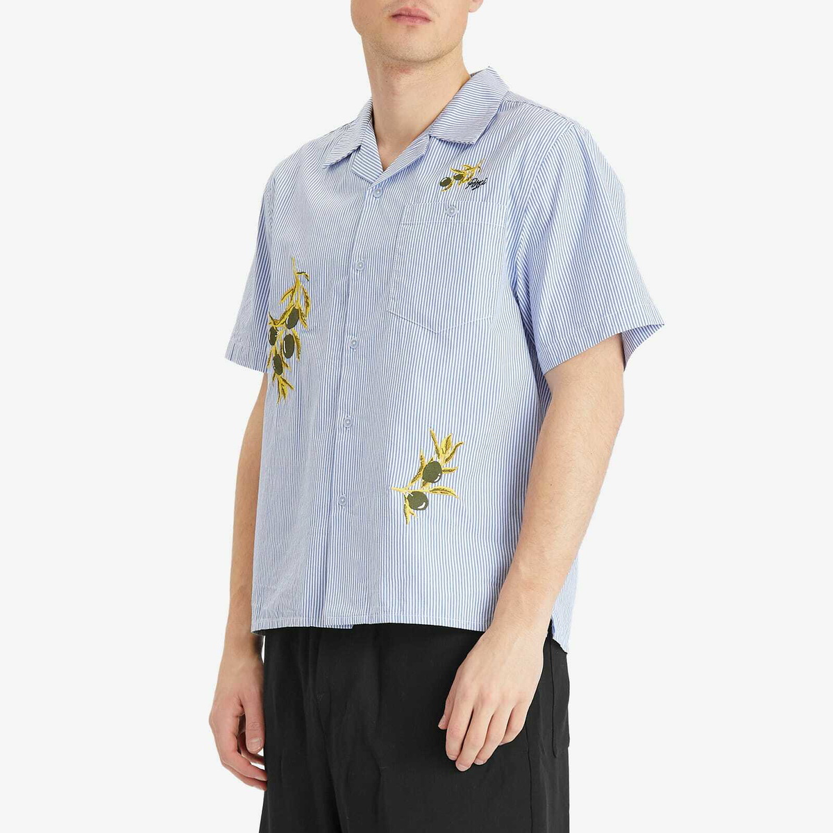 Percival Men's Capri Cuban Shirt in Blue