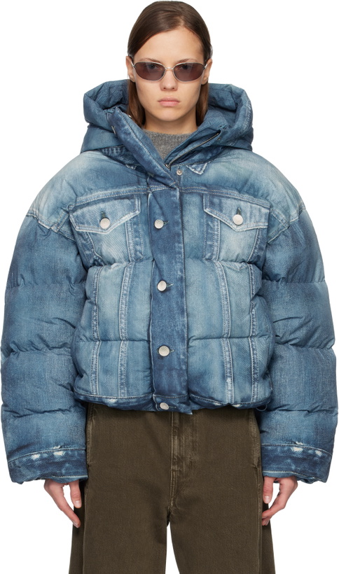 Photo: Acne Studios Blue Oversized Puffer Down Jacket