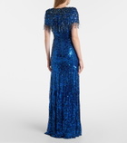 Jenny Packham Embellished fringed gown