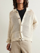 FRAME - Crochet-Knit Cotton Cardigan - White