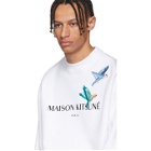 Maison Kitsune White Lovebirds Sweatshirt