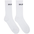 Balenciaga White Logo Tennis Socks