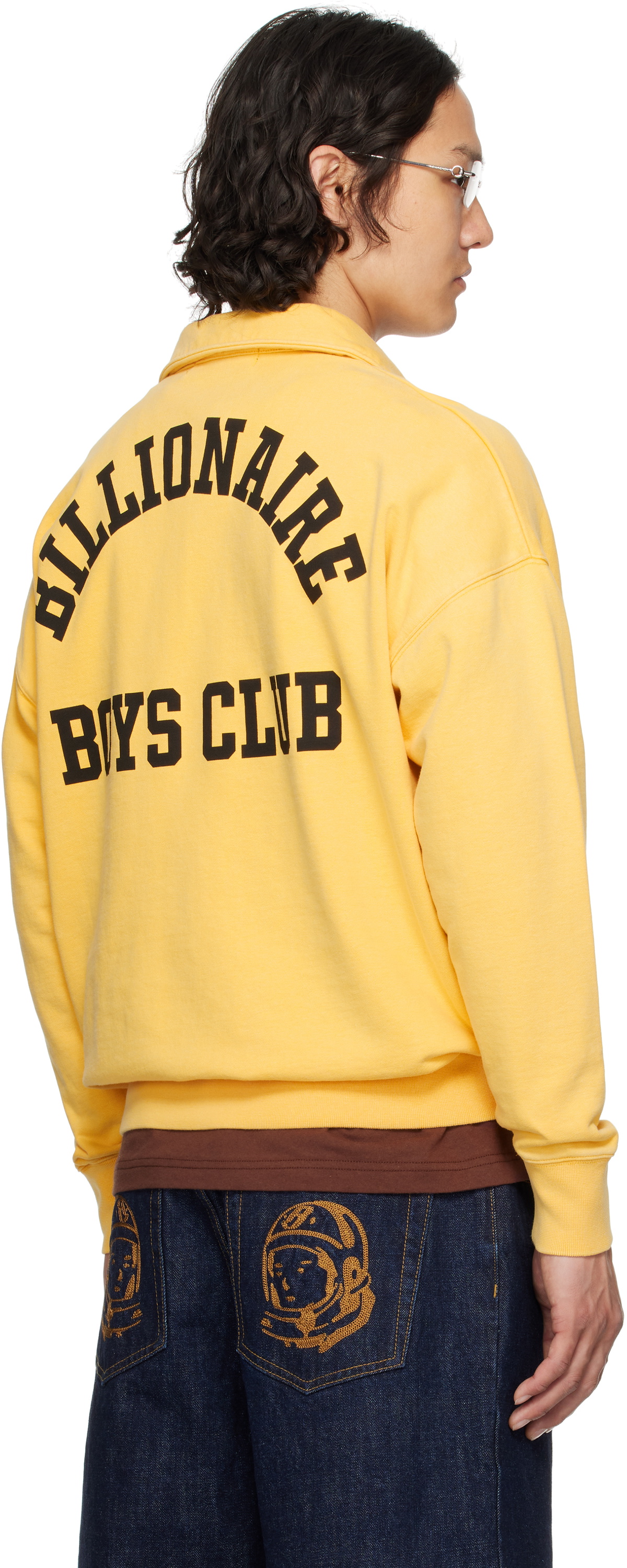 Billionaire Boys Club Yellow Lion Quarter Zip Sweatshirt