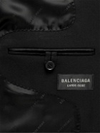Balenciaga - Double-Breasted Twill Blazer - Black