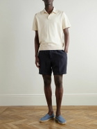 Altea - Samuel Straight-Leg Linen Drawstring Shorts - Blue