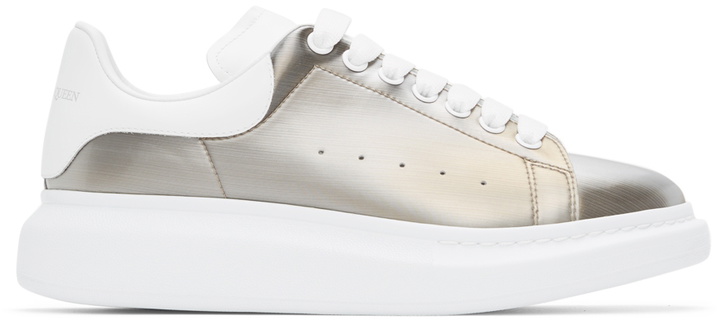 Photo: Alexander McQueen Silver & Gold Lenticular Sneakers