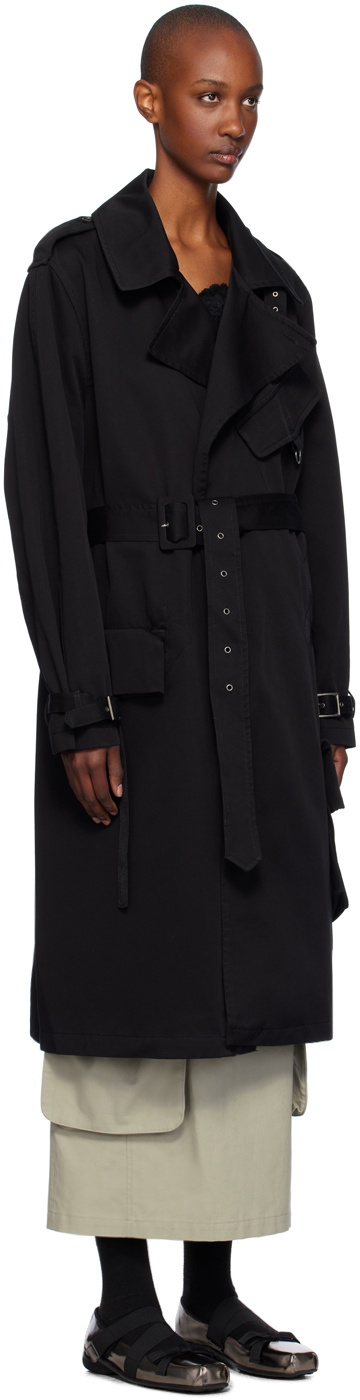 [OPEN YY] / ☆ 24FW MOTORCYCLE TRENCH COAT / BLACK OPEN YY Black Motorcycle Trench Coat OPEN YY