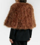 Yves Salomon Cropped feather jacket