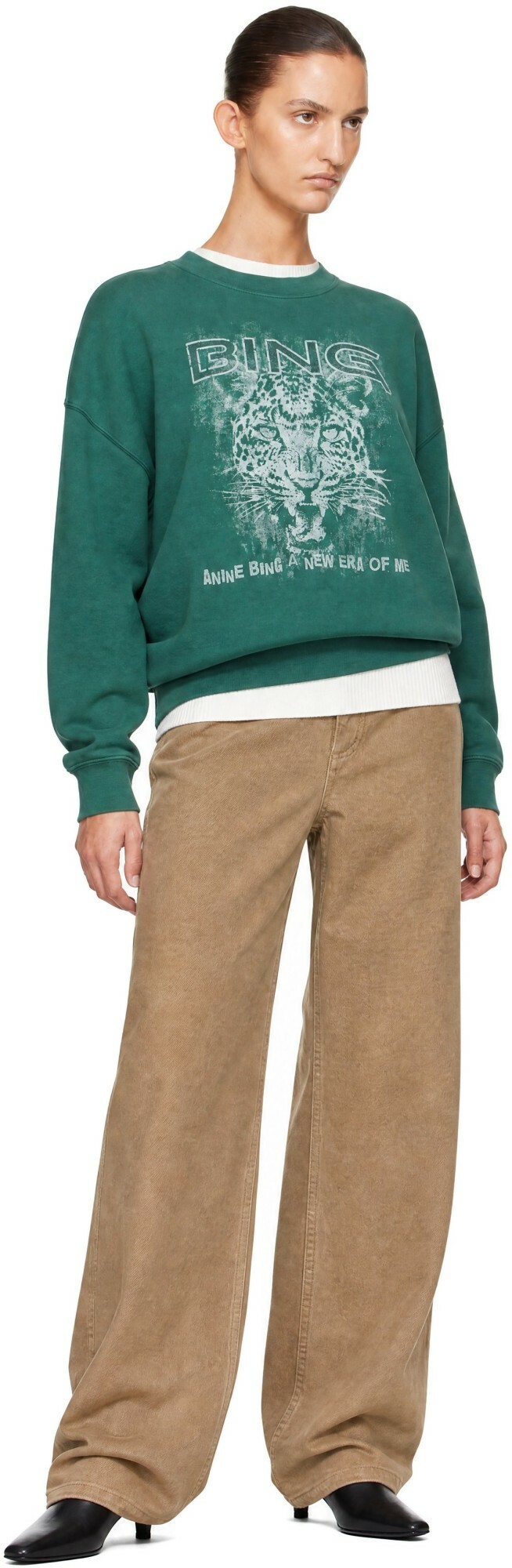 ANINE BING Green Miles Leo Muse Sweatshirt