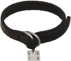 Guidi Black Bison Leather Bracelet