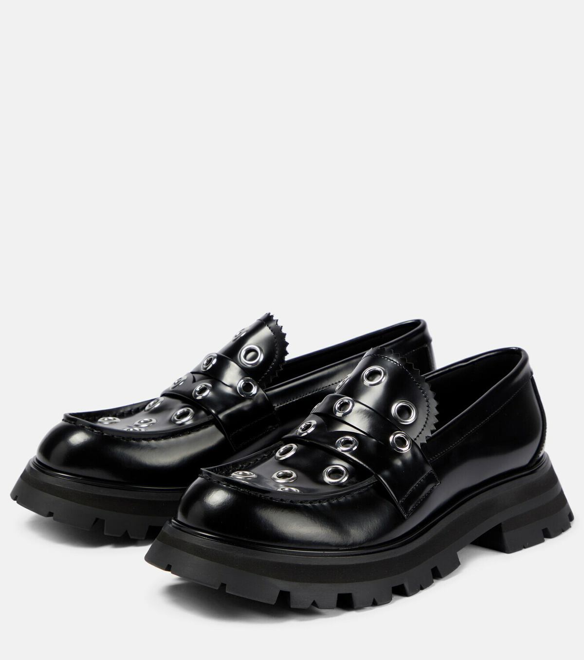 Alexander McQueen - Wander embellished leather loafers